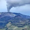Imágenes del Volcán Nevado del Ruiz de ayer, 10 de abril. 