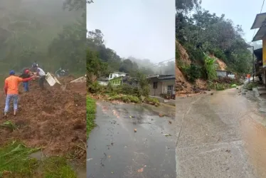 Derrumbes afectan Nariño (Antioquia) y la vía a Puente Linda