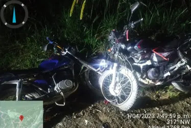 Dos heridos en choque de dos motos en la vereda Palocoposo de Pácora