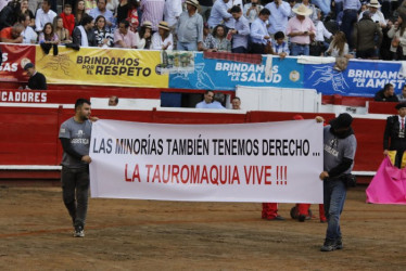 En la pasada temporada taurina de Manizales, se realizaron manifestaciones ante una posible prohibición a los toros.
