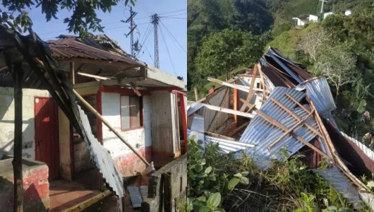Una vivienda en Samaná colapsó por las fuertes lluvias
