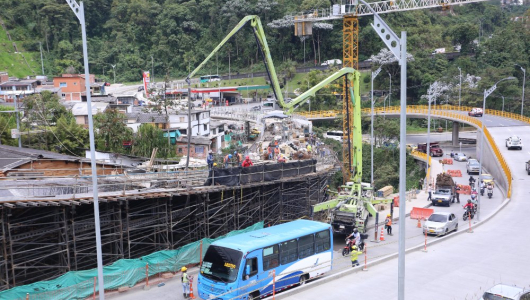 Sin traumatismos viales por obras en puente del intercambiador Los Cedros (Manizales)