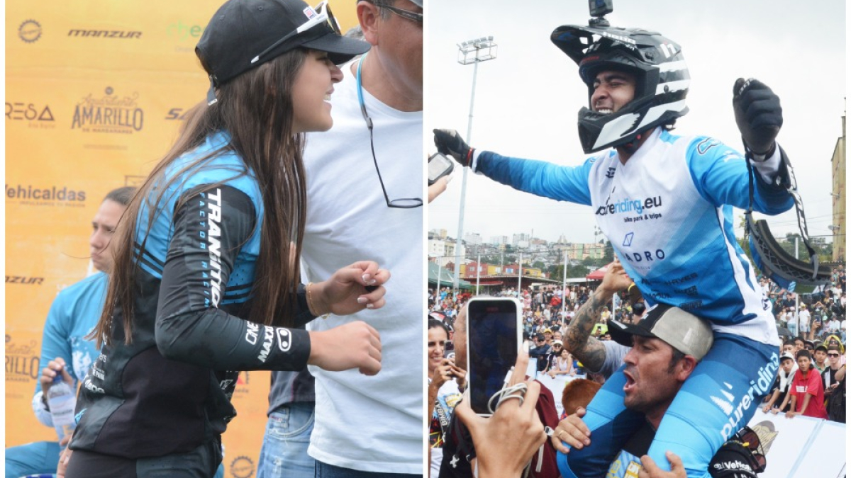 Valentina Roa estrenó su título en la Copa Mundo ante su afición. Sebastián Holguín ganó en varones élite. Bien.