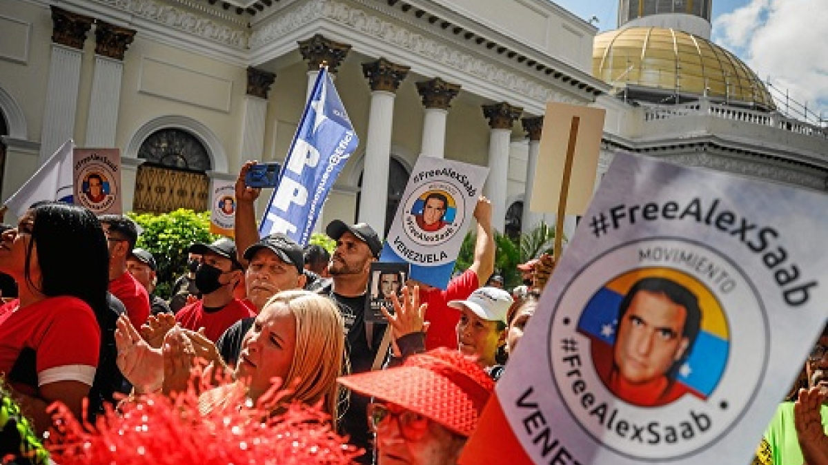 Foto / EFE / LA PATRIA Chavistas insisten en estatus diplomático de Álex Saab y piden su excarcelación.