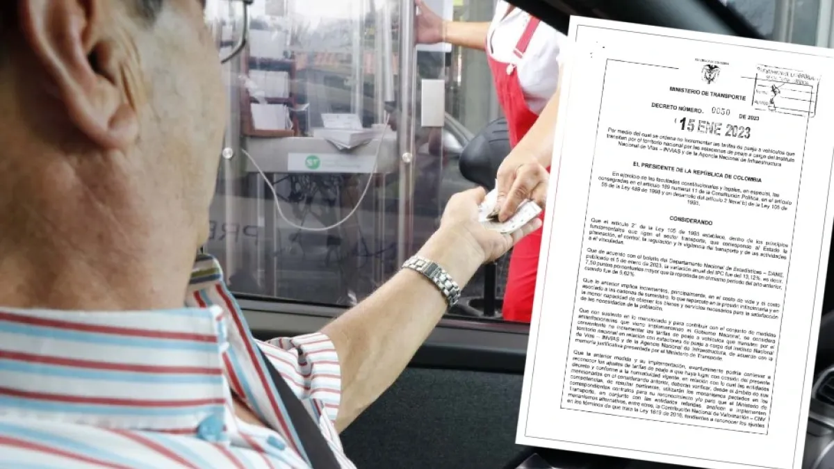 Mintransporte expide decreto con el que congela precios de los peajes