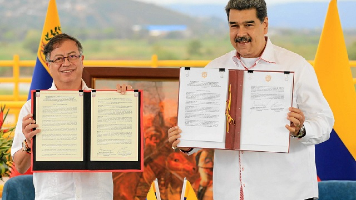 Los presidentes de Colombia, Gustavo Petro, y de Venezuela, Nicolás Maduro, ratificaron el jueves el buen momento de la relación bilateral. 