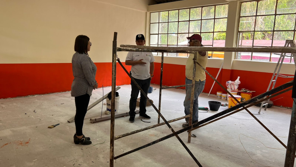 Así lucen hoy las obras en la institución rural.