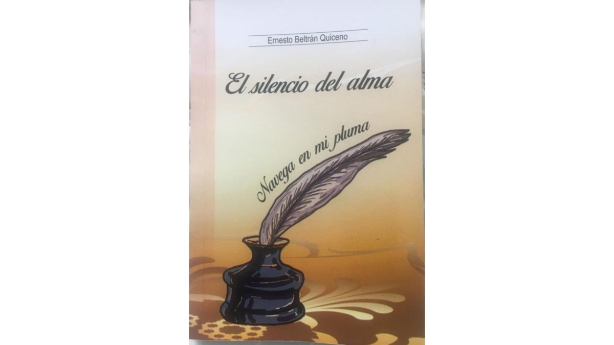 Portada del libro El silencio del alma navega en mi pluma de Ernesto Beltrán Quiceno. 
