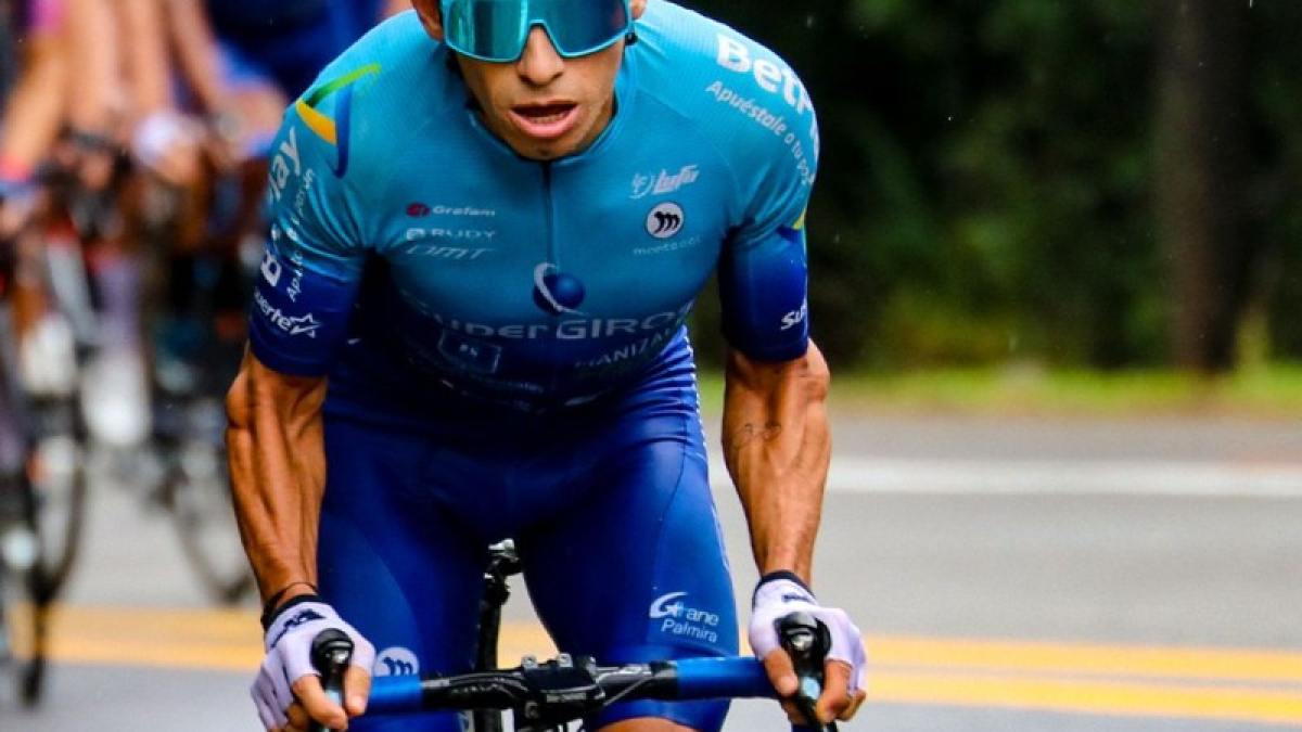 Dídier Alonso Chaparro, ciclista caldense que actualmente lidera la Vuelta al Sur.