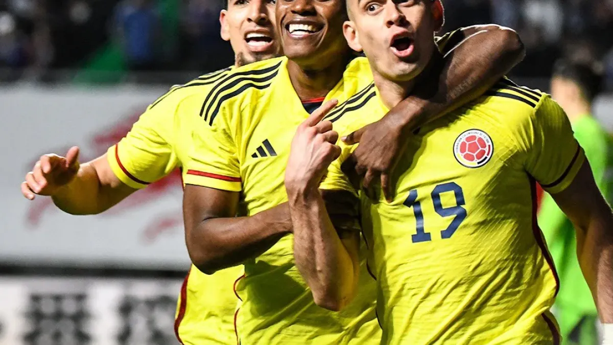 Selección Colombia en el partido amistoso ante Japón. 
