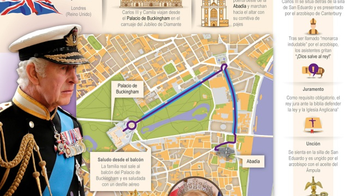 La ceremonia de coronación de Carlos III marca un sábado de fiesta para el Reino Unido.