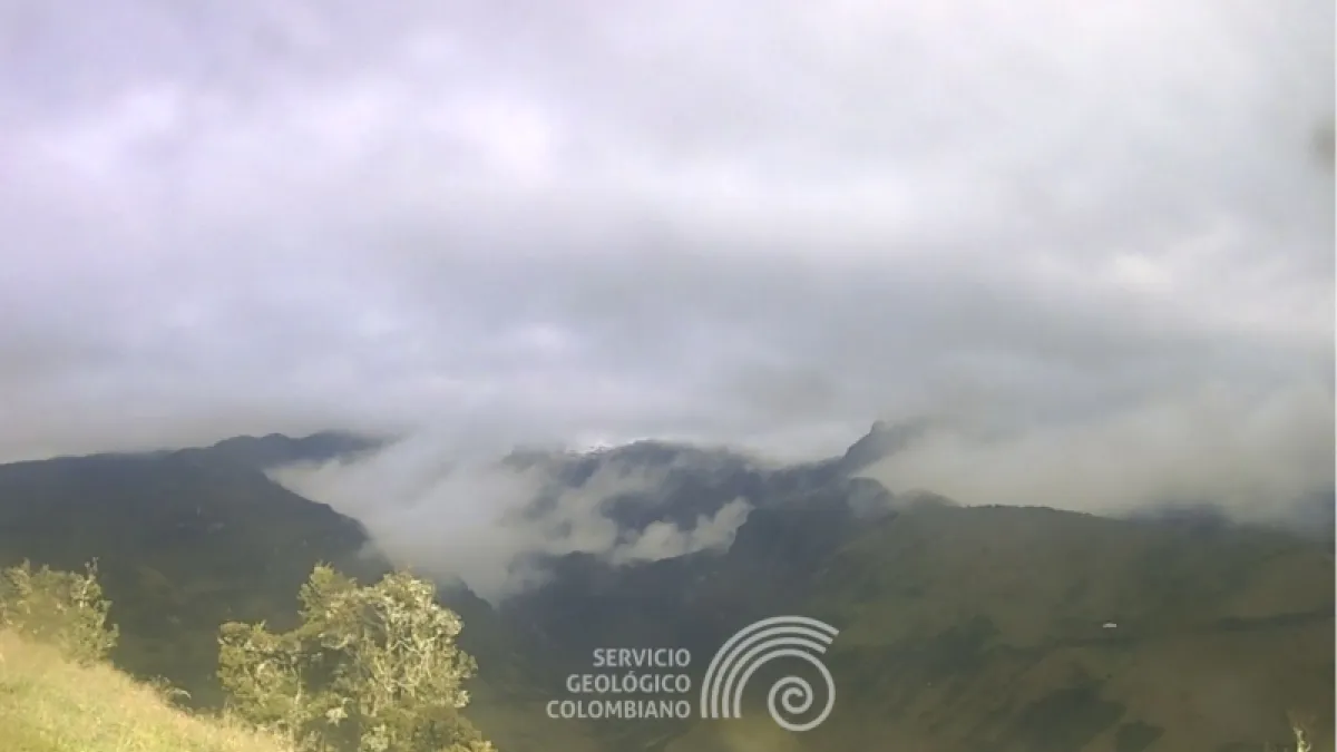 Vista del volcán Nevado del Ruiz este martes. 