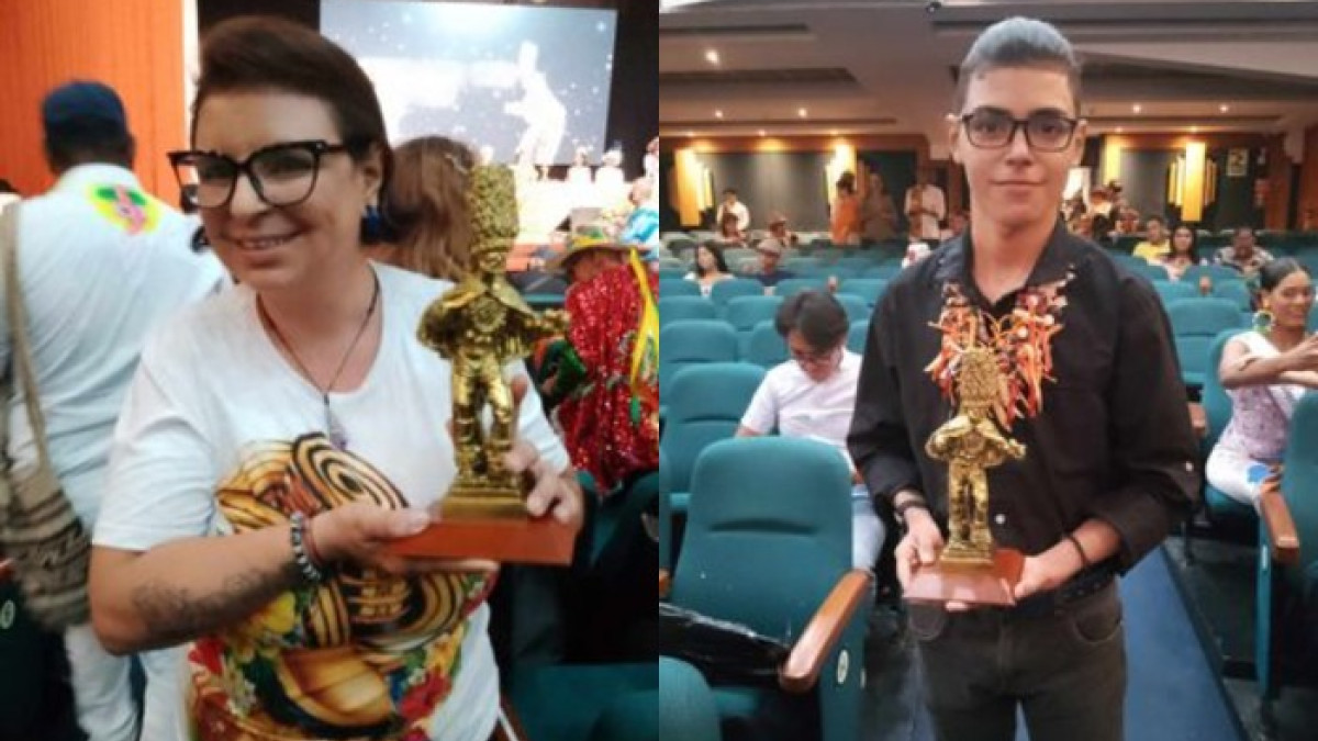 Adriana Marcela Gómez Montes y Juan José Cárdenas Gómez, ganadores del Congo de Oro 2023. 