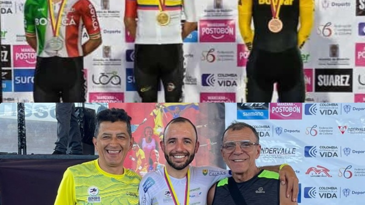 Dídier Chaparro (arriba en el centro) obtuvo medalla de oro en Medellín y José Róbinson Jaramillo (abajo en el centro) se colgó la presea de plata en Cali.