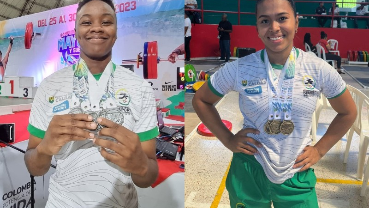 Duvaney Sinisterra y Rohelis Galvis fueron los medallistas de Caldas este jueves.