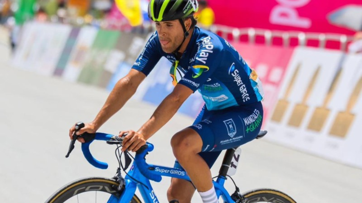 Jordan Tabares, el caldense que lidera desde hoy el grupo de Supergiros Alcaldía de Manizales - Gobernación de Caldas - Susuerte - para la Vuelta a Antioquia.