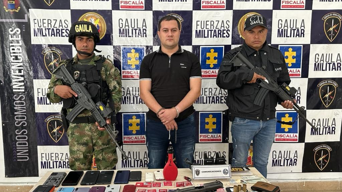 Alias Camilo fue capturado el pasado 23 de julio junto a otros cinco integrantes del Clan de Oriente en zona rural de San Rafael (Antioquia).