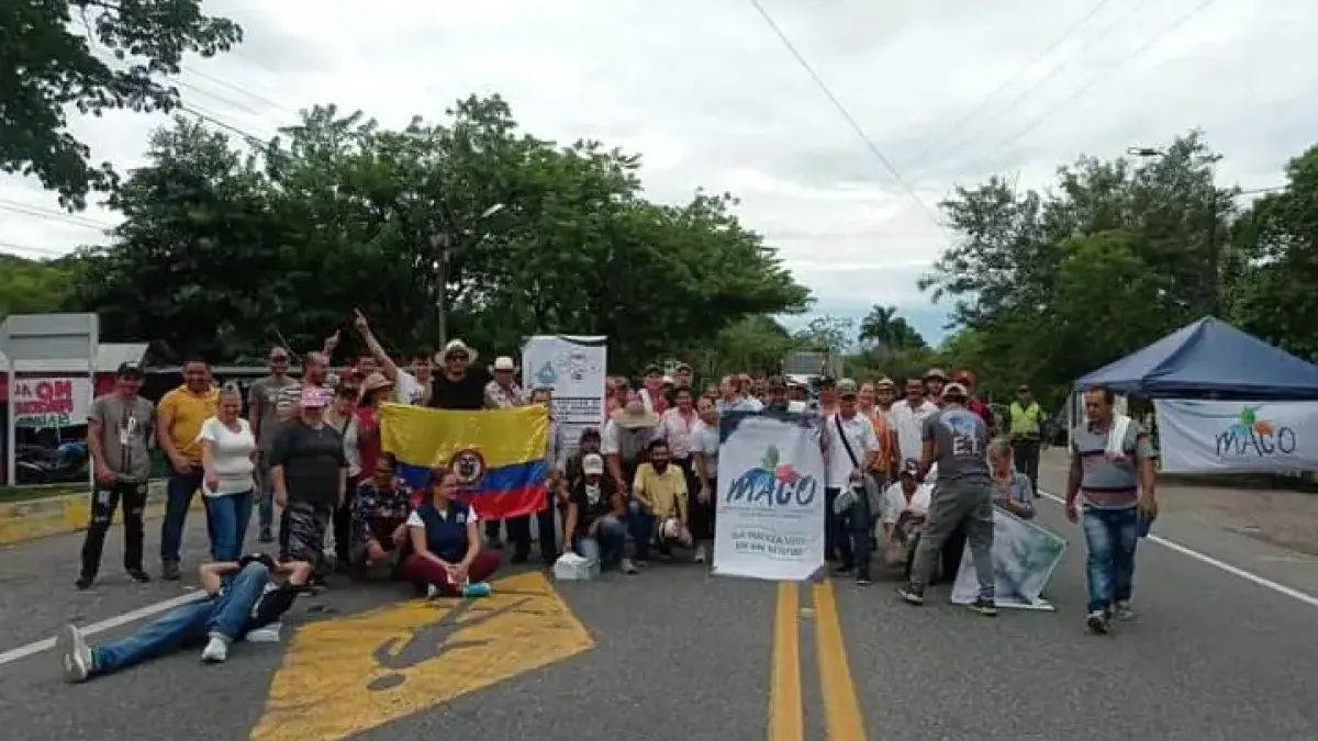 En el oriente de Caldas protestan contra el proyecto de Miel II y piden mesa de diálogo