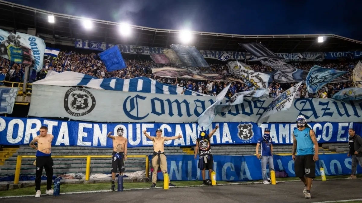 La barra Comandos Azules no pudo asistir a su tribuna durante el partido ante el Once Caldas.