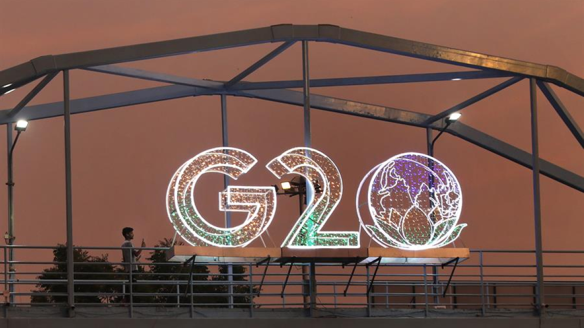 Preparativos para la G20 en Nueva Delhi, India.