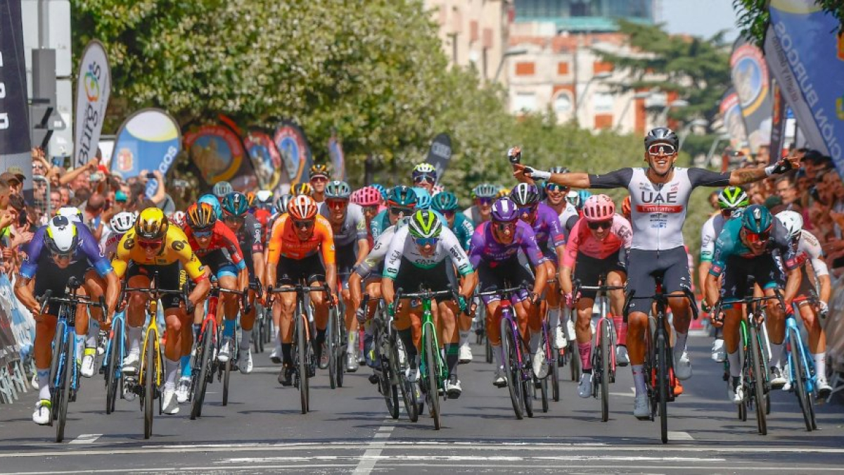 El colombiano Juan Sebastián Molano gana al sprint y es primer líder de la Vuelta a Burgos