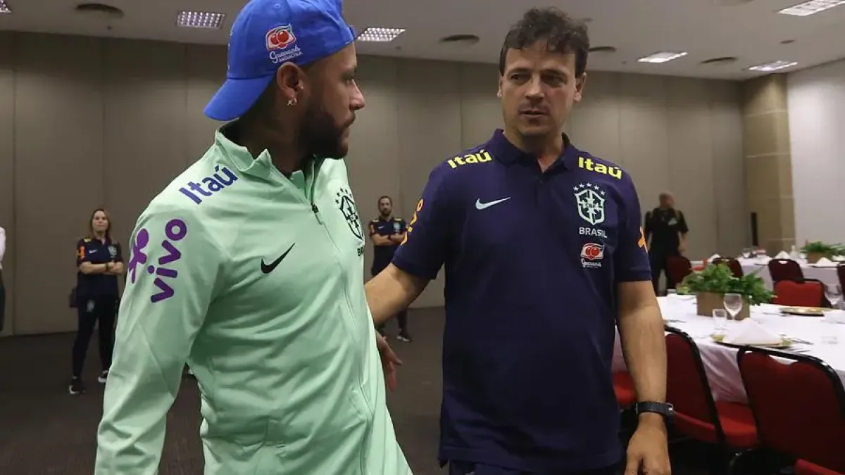 Neymar y Fernando Diniz