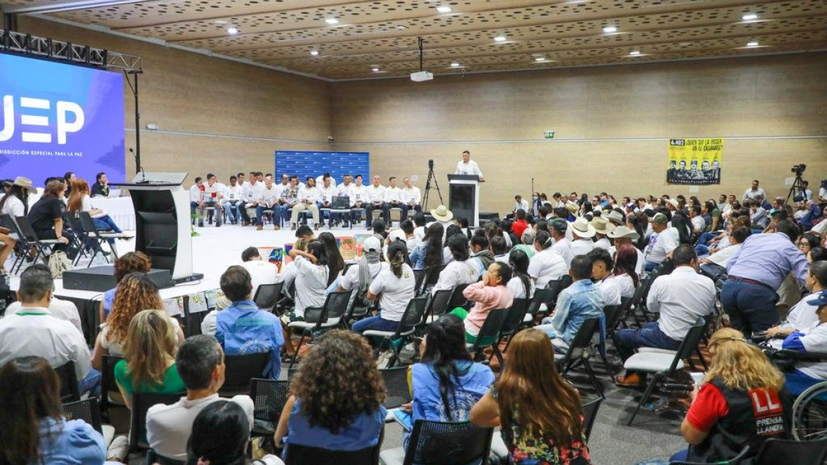 audiencia de reconocimiento de verdad celebrada por la Justicia Especial para la Paz (JEP) en Yopal (Casanare)