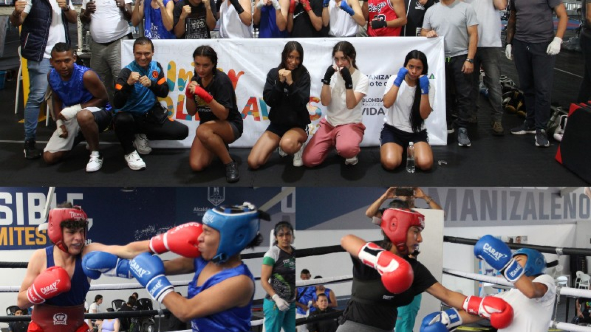 Las finales de boxeo se disputaron ayer en Terrazas de la Universidad Autónoma.