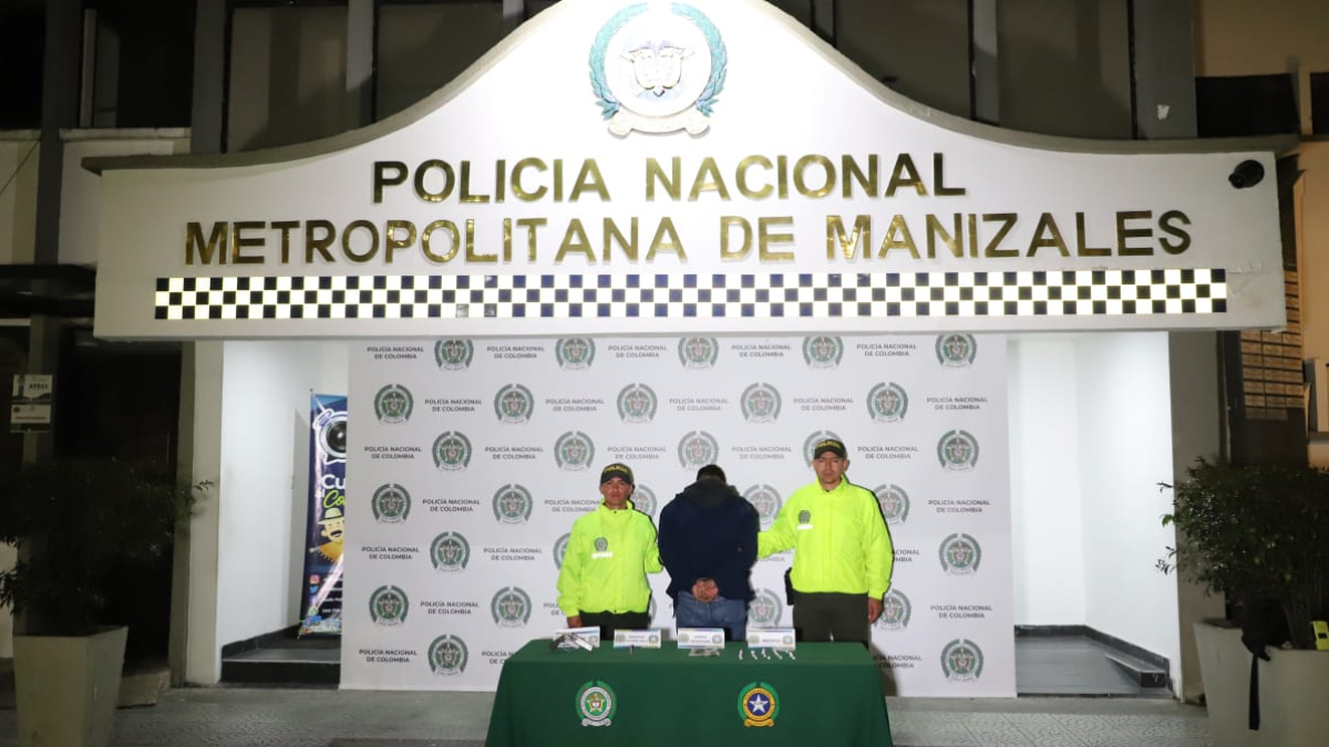 El aprehendido, alias Carlitos, les disparó a policías en el barrio Bajo Andes de Manizales.