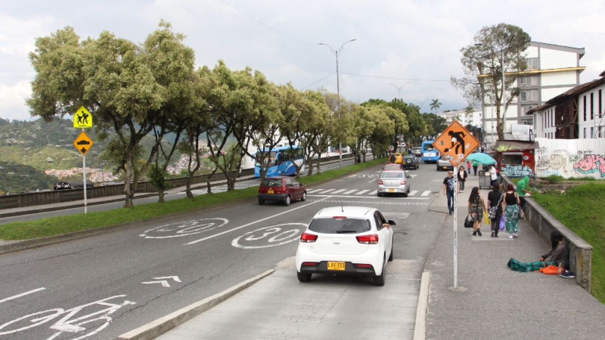 Este es el sector del Instituto Universitario, en la avenida Santander, en donde se instalará uno de los dos puntos de fotomultas en Manizales.