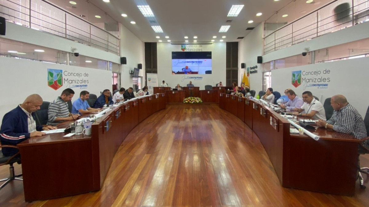 Recinto del Concejo de Manizales, al que llegarán 10 concejales nuevos para el periodo 2024-2027.