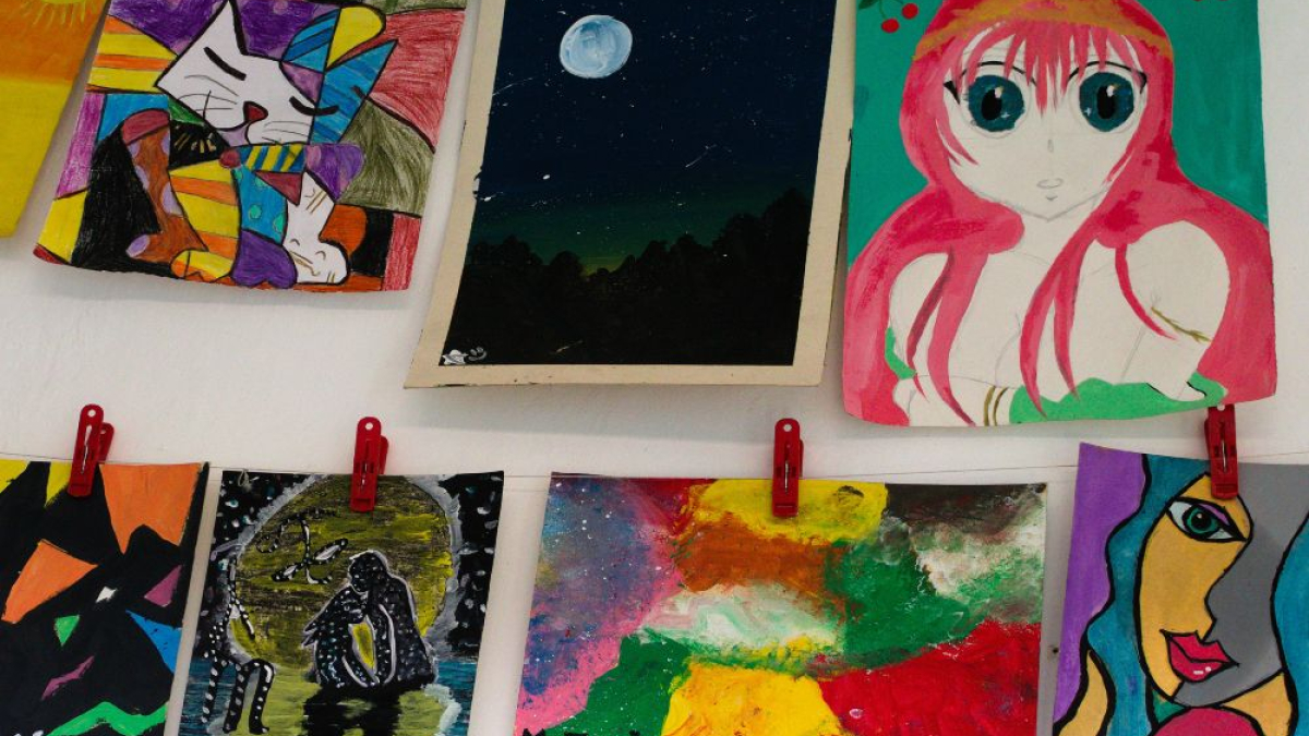 Algunas obras hechas en el taller de pintura del 2023. 