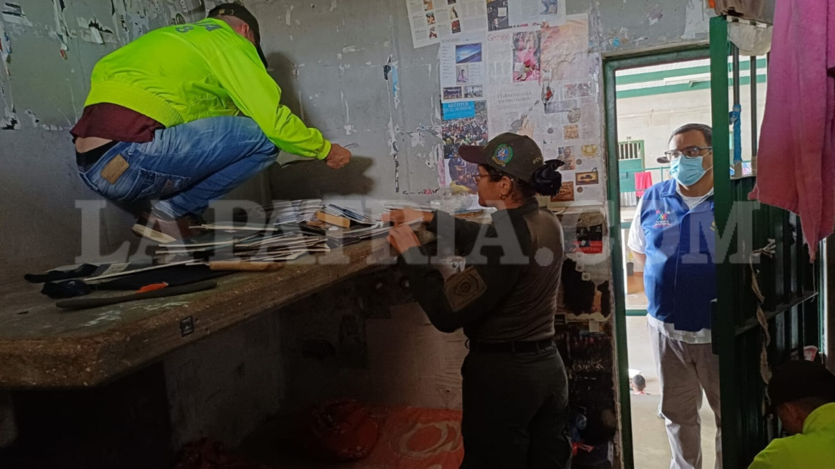 Inspeccionaron la celda 39 del patio 5 de la cárcel Doña Juana de La Dorada.