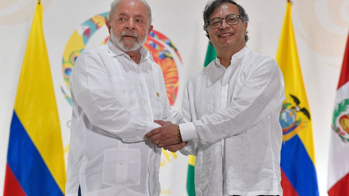 Visita del presidente de Brasil, Luiz Inácio Lula da Silva, el año pasado a Leticia, donde se reunió con el presidente de Colombia, Gustavo Petro. 