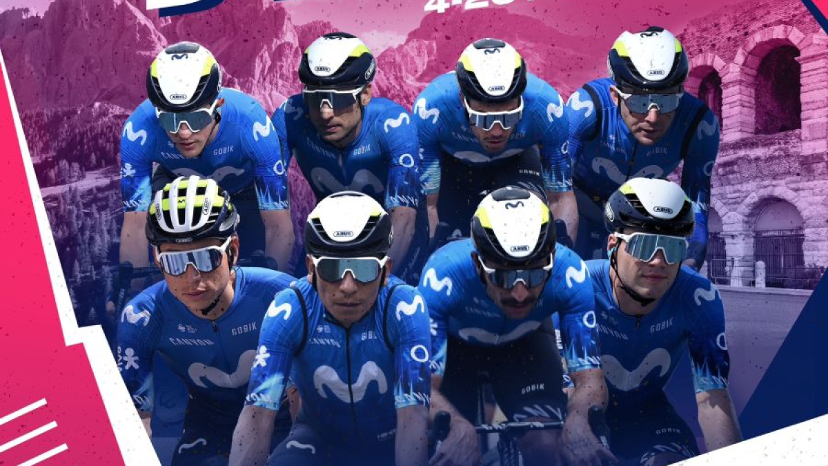 Cartel del Movistar Team Giro de Italia