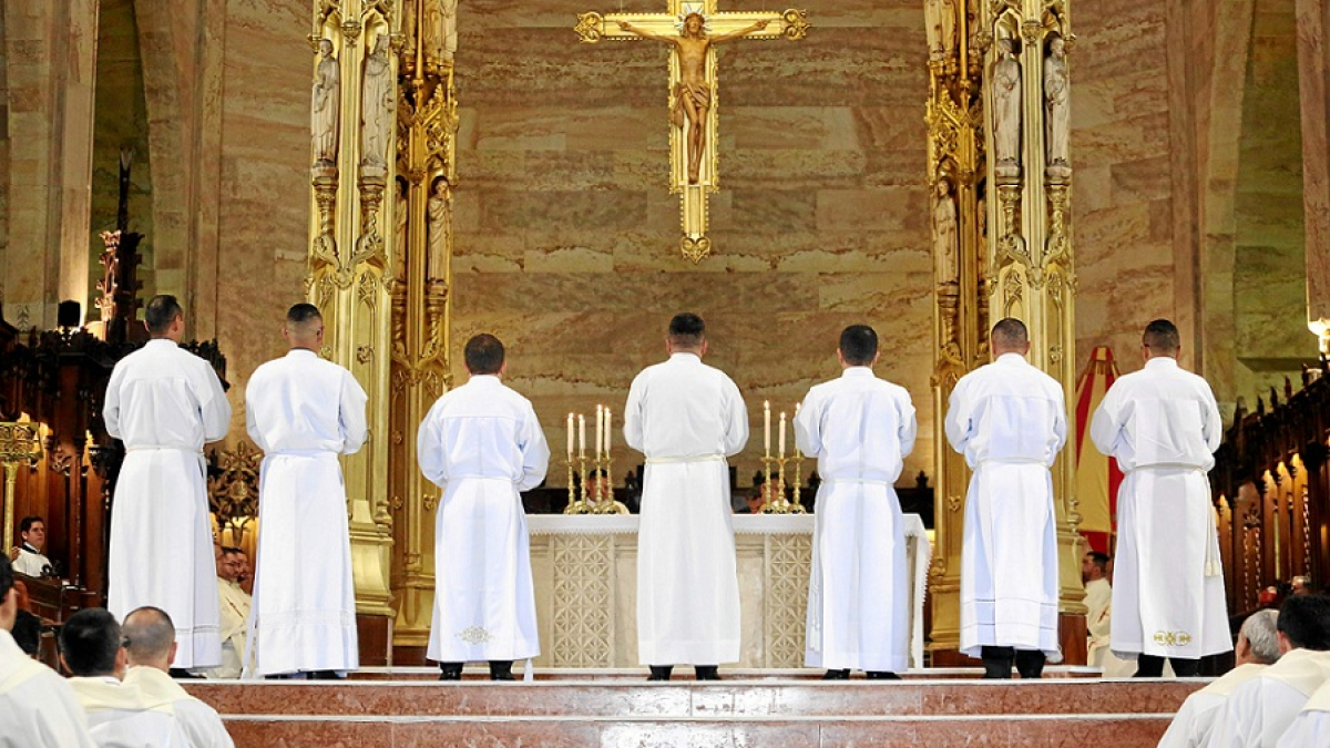 Ordenación de los siete diáconos en la Catedral Basílica de Manizales.