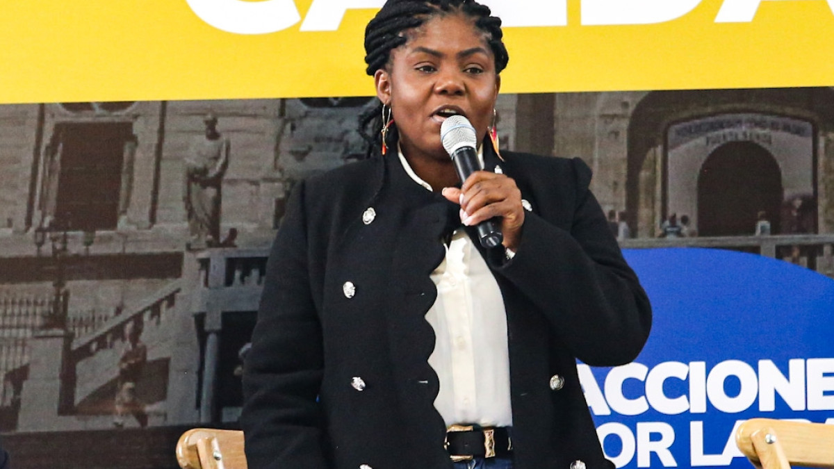 Francia Márquez, vicepresidenta de la República y ministra de la Igualdad, durante su intervención en Manizales.