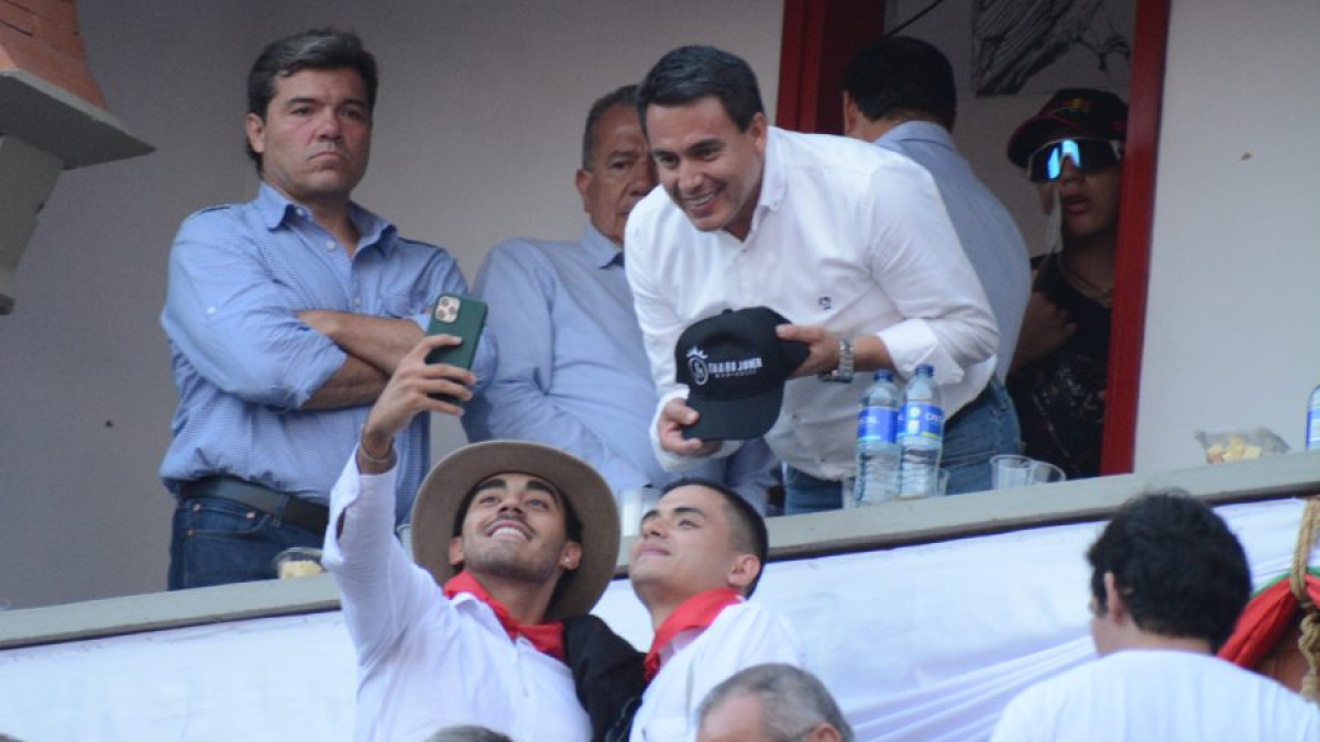 Alcalde de Manizales, Jorge Eduardo Rojas, en la Plaza de Toros