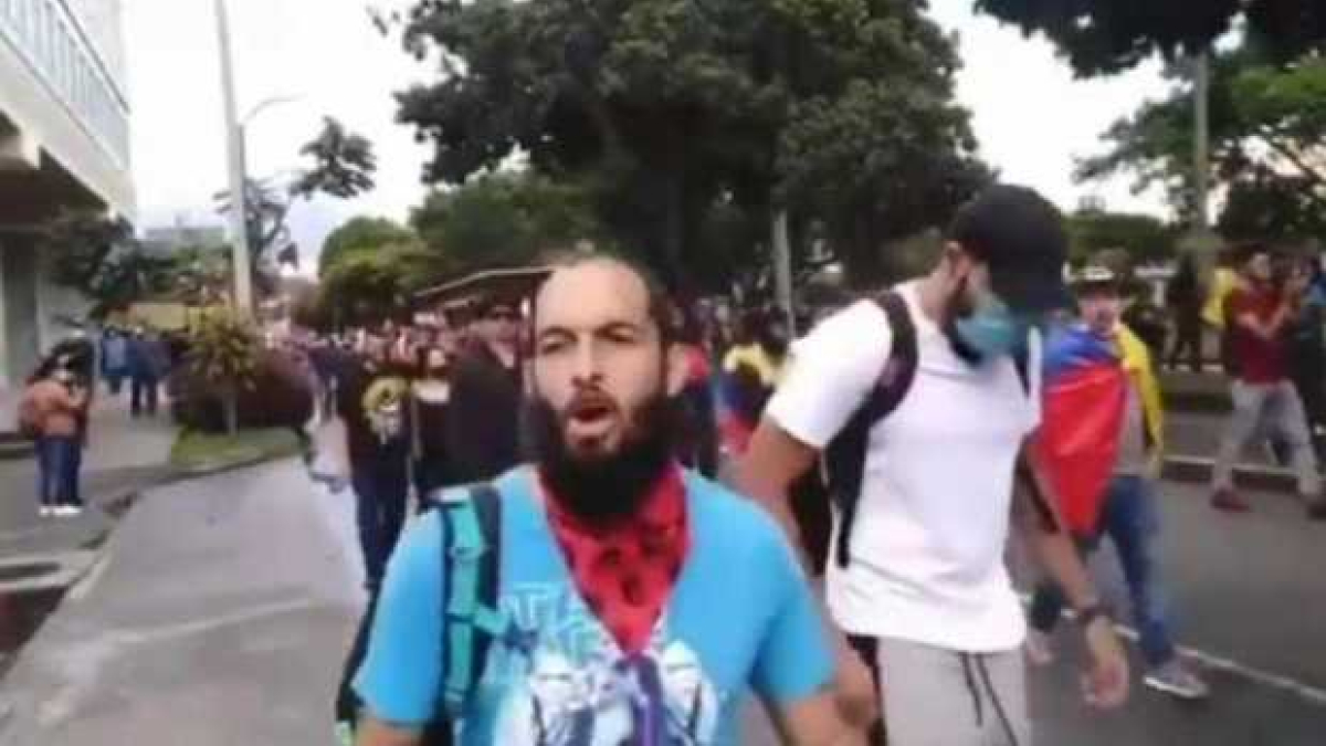 Lucas Villa lideró las manifestaciones en Pereira. Cursaba noveno semestre de Ciencias del Deporte y la Recreación en la UTP.