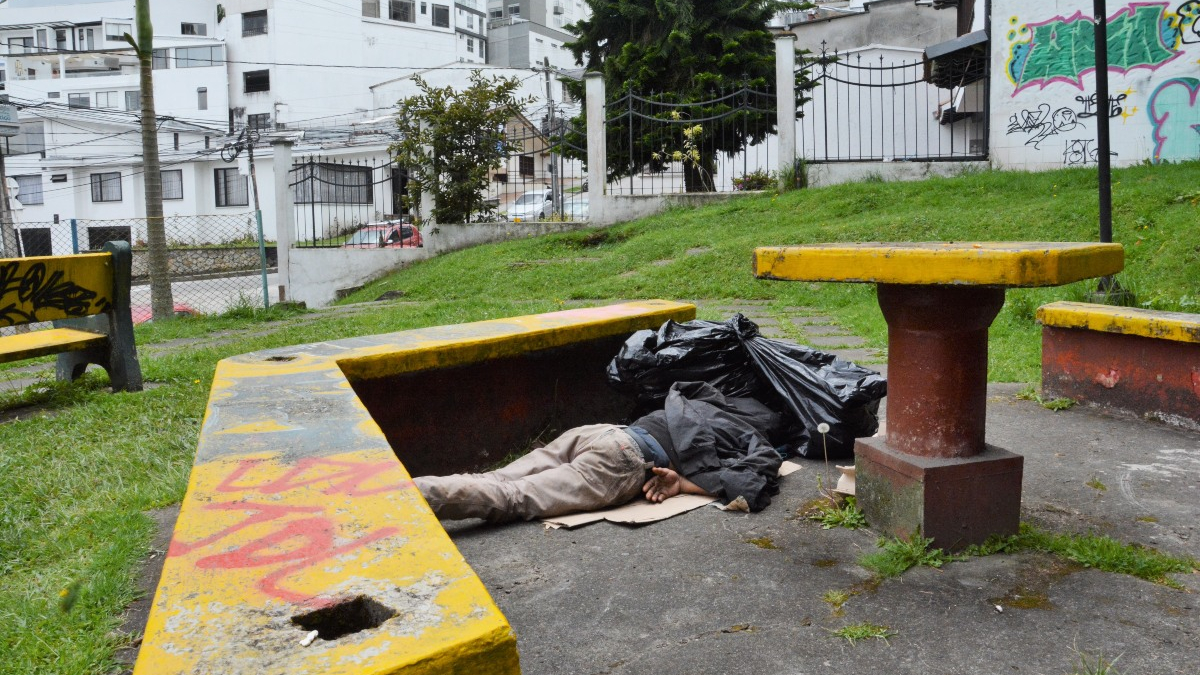 El parque del barrio La Camelia se encuentra deteriorado por la falta de mantenimiento en sillas, mesas y área de juegos infantiles. Es un punto utilizado por los habitantes de calle para dormir. Los rayones y las peladuras demuestran la precaria situación en la que se encuentra el sector.