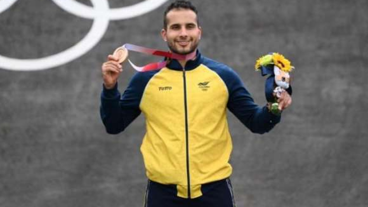 Carlos Ramírez, de BMX, ganó su segunda medalla olímpica en Tokio 2020.