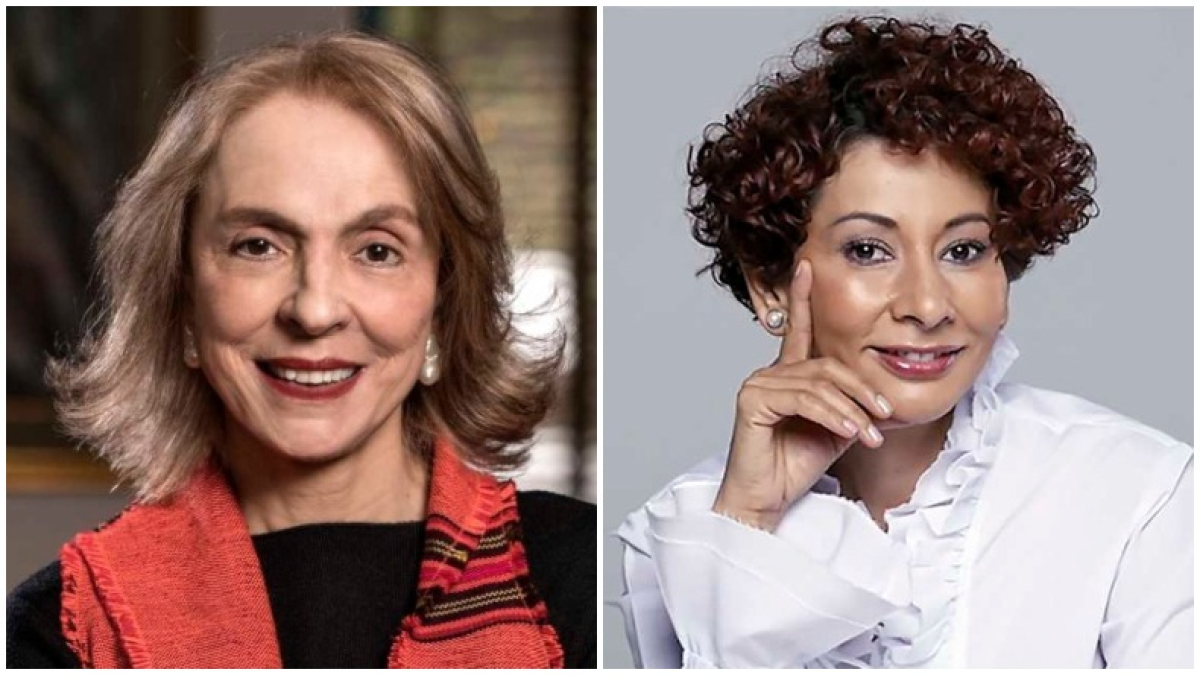 Nova Lorena Cañón (der) era cercana a la mamá del expresidente Iván Duque, Juliana Márquez (izd).