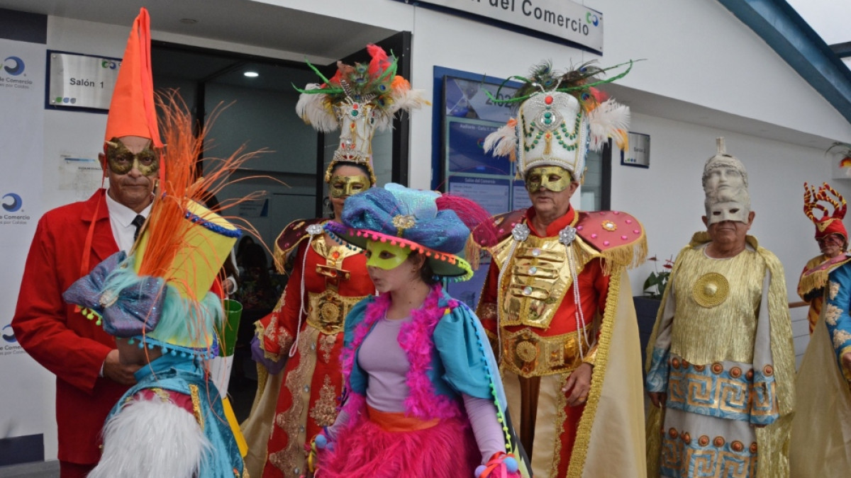 Con una representación de cuadrillas se hizo la presentación del Carnaval de Riosucio este jueves en Manizales. 
