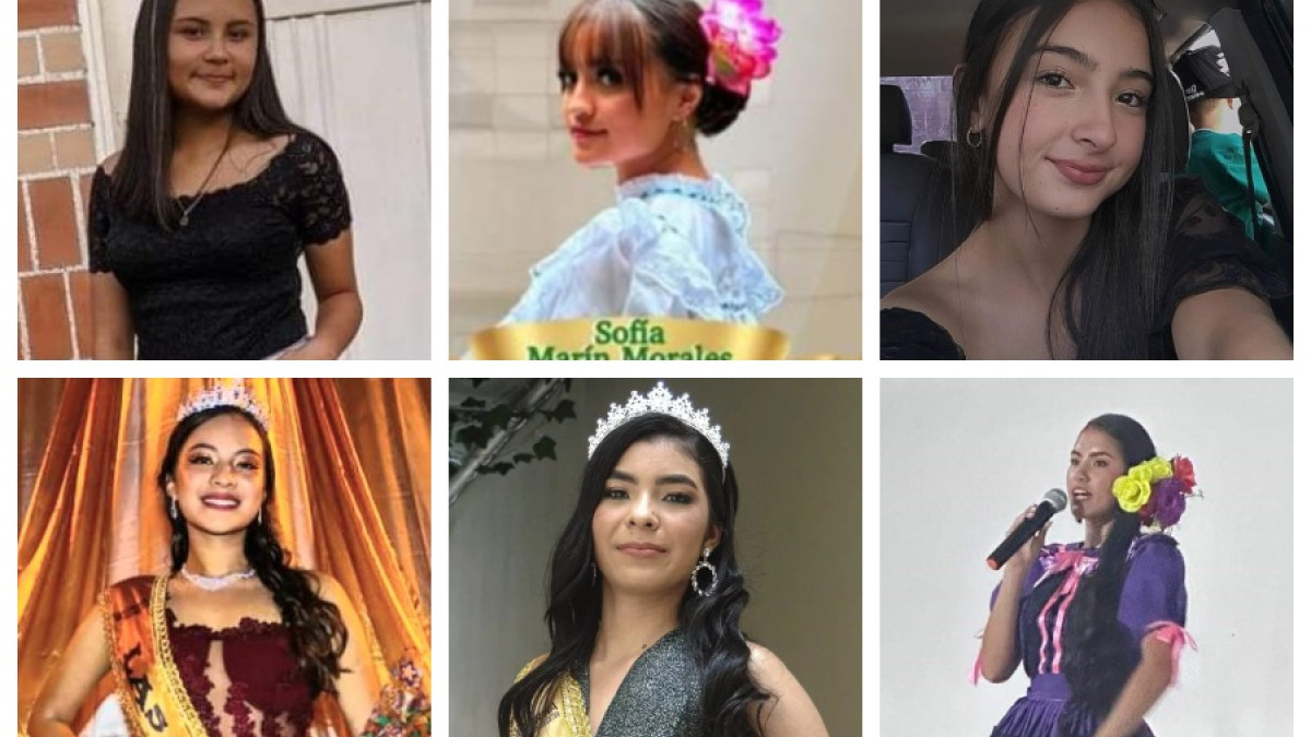 Candidatas al reinado de las Fiestas del Agua en Pácora (Caldas)
