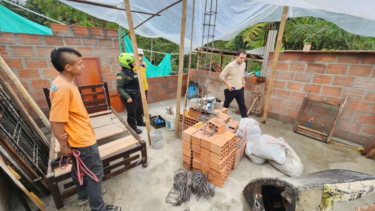 Este es el predio invadido. Así encontraron las autoridades la construcción ilegal que llevaban a cabo en el barrio San Sebastián.