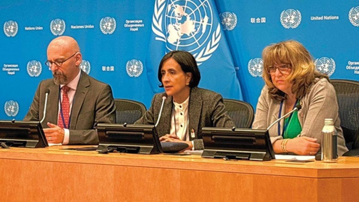 En rueda de prensa, la ministra de Medio Ambiente,  Susana Muhamad, presentó a medios internacionales los principales temas de la COP16 que se realizará en Colombia. 