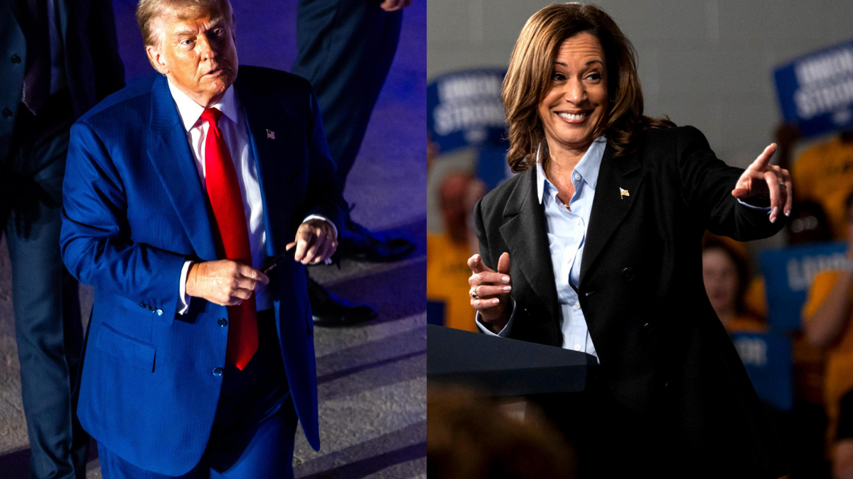 Donald Trump, exmandatario y candidato republicano, y Kamala Harris, vicepresidenta y aspirante demócrata a la Casa Blanca.