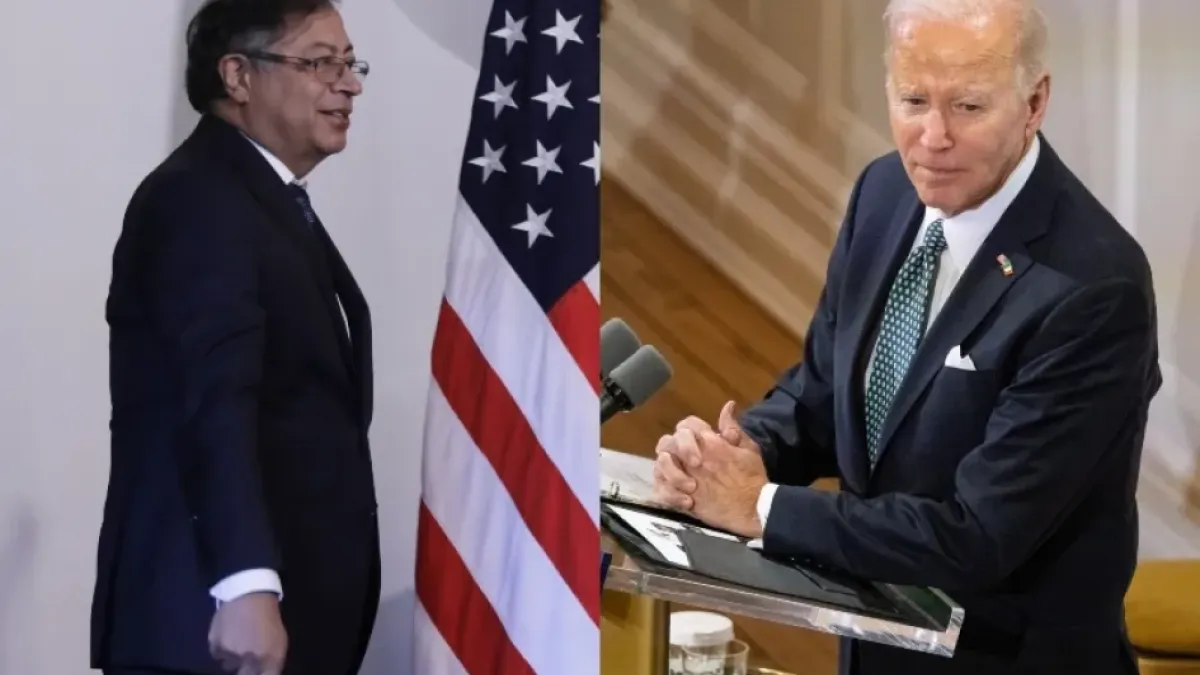 Gustavo Petro (izq.), presidente de Colombia, y Joe Biden, su homólogo de Estados Unidos.
