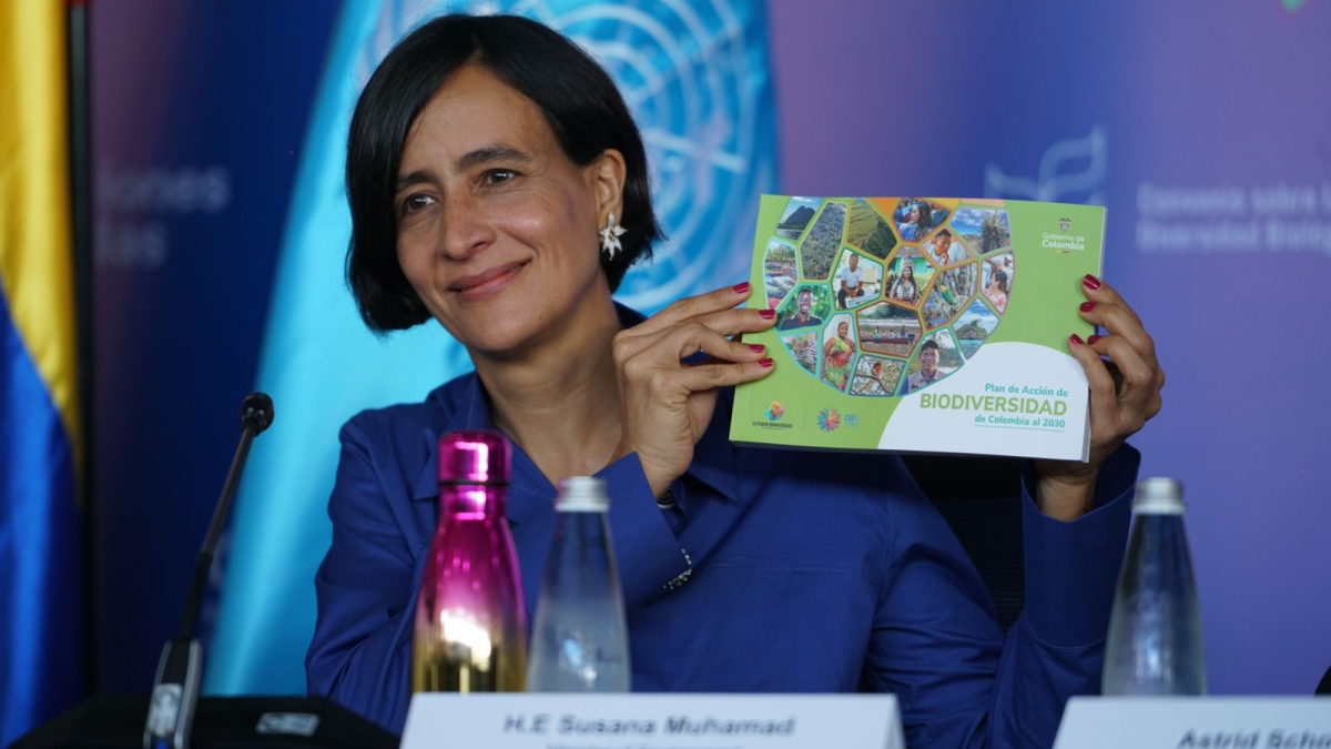 La ministra de Medio Ambiente de Colombia, Susana Muhamad, presentó este lunes en la COP el Plan de Acción de Biodiversidad. 
