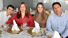 Esteban Herrera Ospina, María Elena Ospina Otálvaro, Ana Herrera Ospina y Juan Pablo Ramírez Cardona.